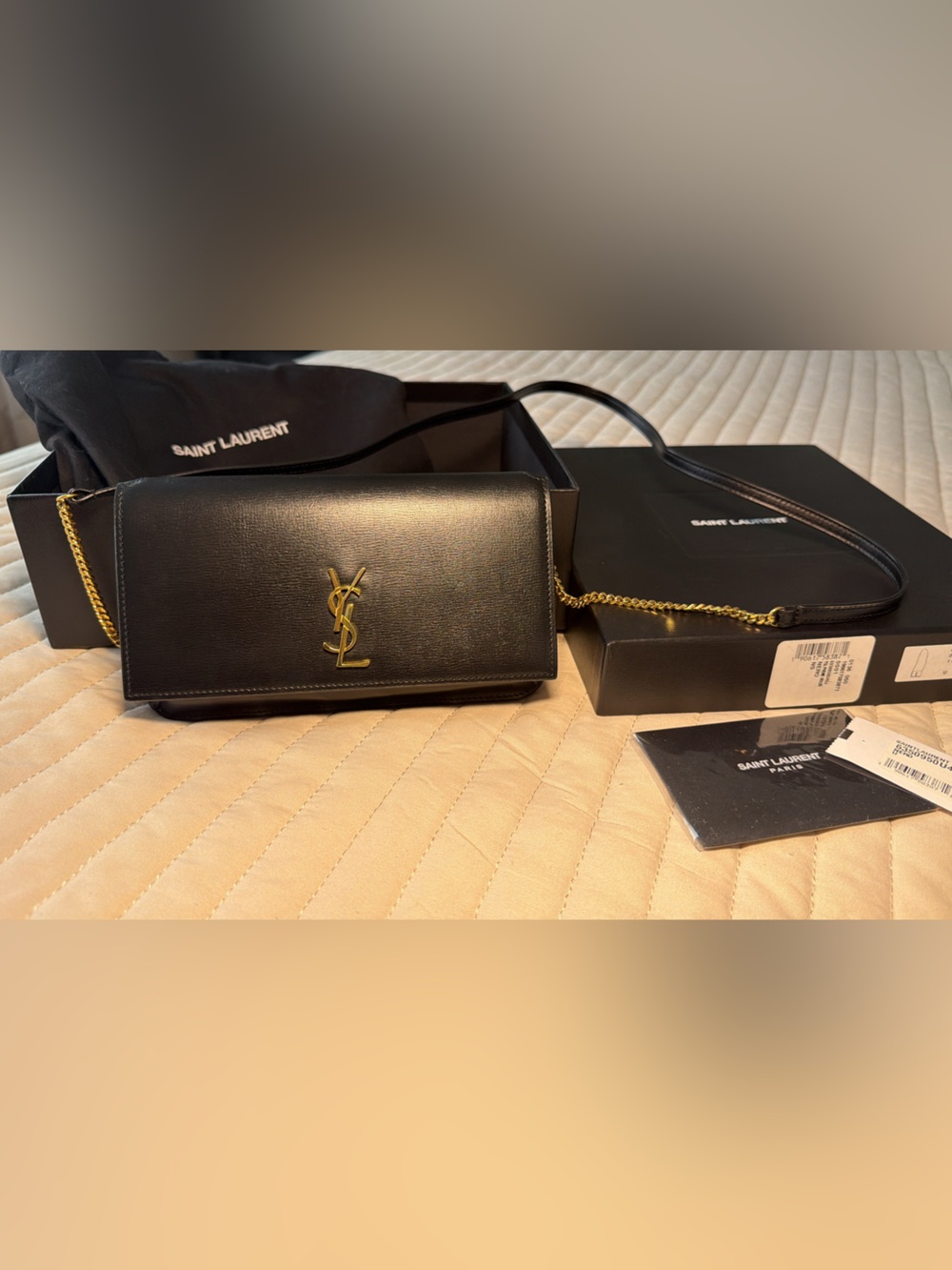 Like new & authenticSaint Laurent YSL Smooth Leather Crossbody Cell Phone Holder - Picture 9 of 11